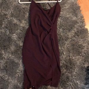 Pretty little thing plum color wrap dress